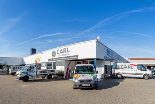 Maler Carl in Neuenstadt Seit 1978 gibt es den Fachmarkt in Neuenstadt. Hier gibt es neben Farbe und Tapete auch Bodenbeläge sowie Sonnen- und Sichtschutz im Sortiment.