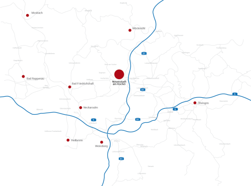 Karte Neuenstadt am Kocher